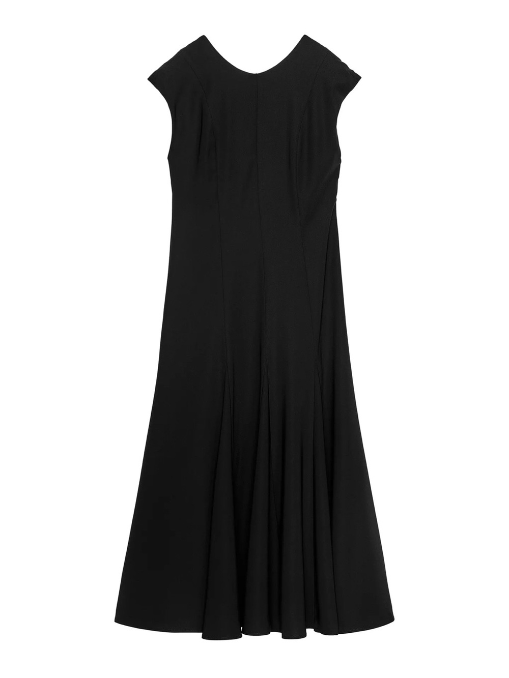 Zara Black Crepe Maxi Dress